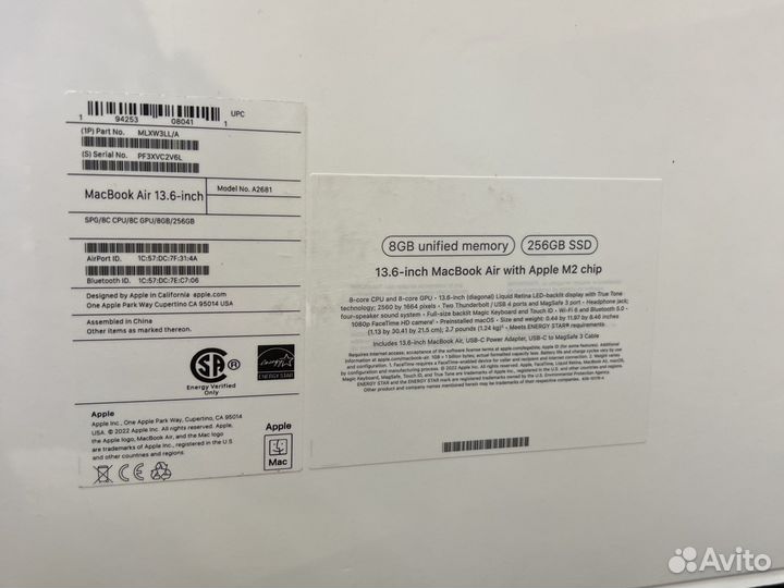 Apple MacBook Air 2022 M2 256gb Midnight новый