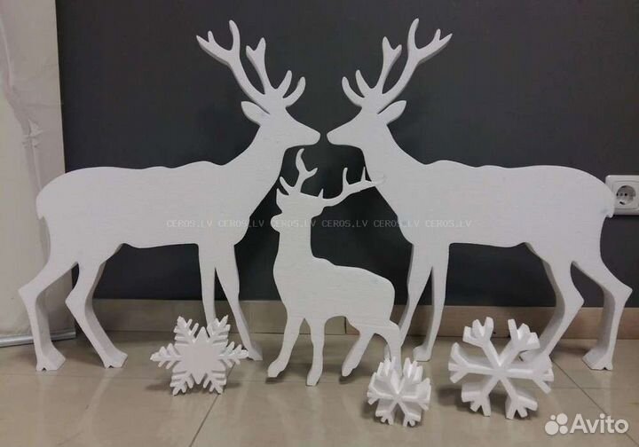 Снежинки из пенопласта новгодние фигурки