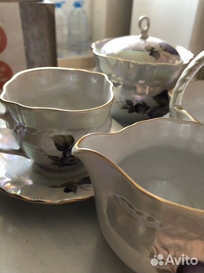 Чайная пара, сахарница, конфетница Коростень