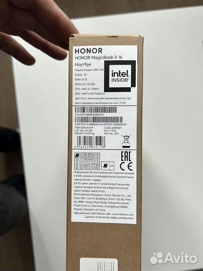 Honor MagicBook X16 2024 Gray новый