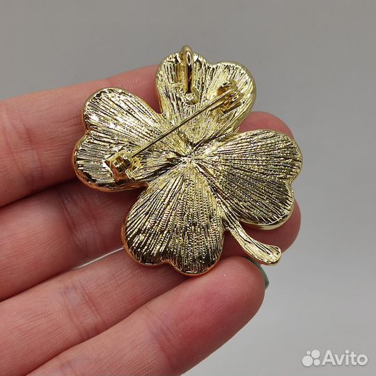 Брошь dior клевер