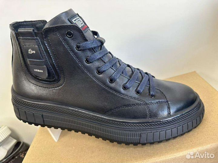 Зимние ботинки натуральный мех и кожа