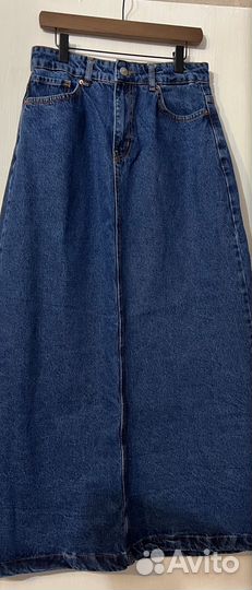 Джинсовая юбка макси