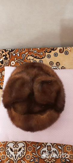 Шапка,ложная ушанка,норковая,б/ у,2 шт.в наличии