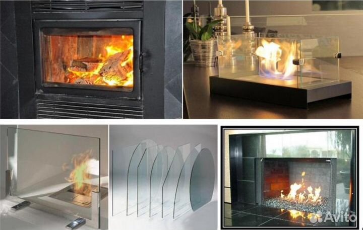 Жаростойкое Стекло для духовок 300С и каминов 760С