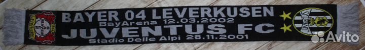 Шарф лига чемпионов 2001/2002 Байер 04-Ювентус