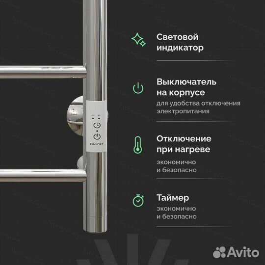 Полотенцесушитель электрический Берлин хром