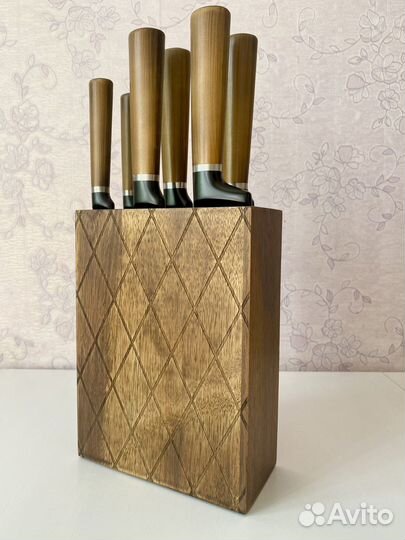 Кухонные ножи + стильная подставка