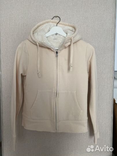 Женская бежевая кофта на молнии Uniqlo р-р XS