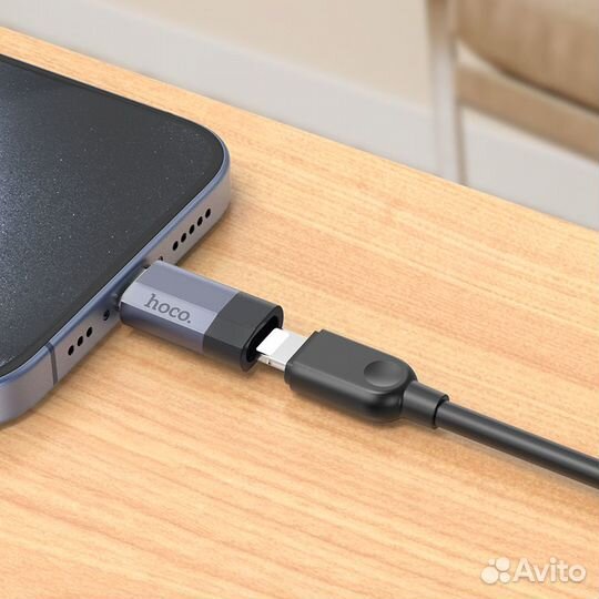 Адаптер переходник с Type-C USB на Lightning Hoco