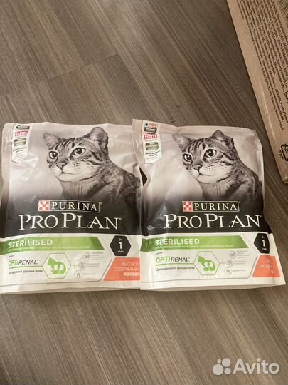 Корм для кошек Про План сухой и влажный