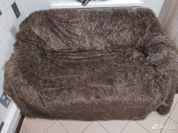 Плед коричневый 220*240см. Новый