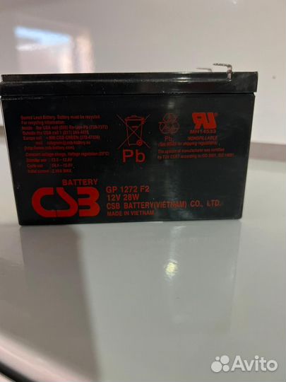 Аккумуляторная батарея для ибп CSB HR1224W F2F1