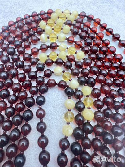 Бусы детские. Бусы женские. Янтарные бусы