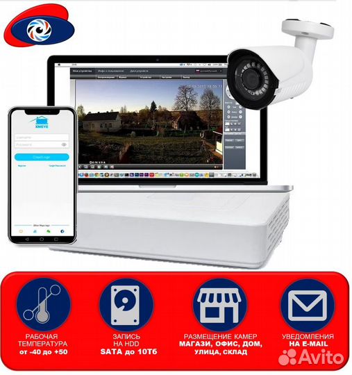 Готовый комплект видеонаблюдения AHD 2 мегапикселя