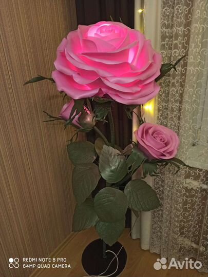 Роза торшер с бутоном светильник