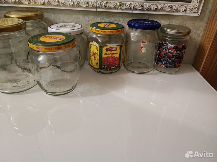 Банки стеклянные, 0.5л-0.7л-1.8л. Цена за всё