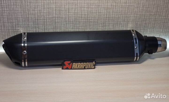 Глушитель Akrapovic 470 мм прямоток на мотоцикл