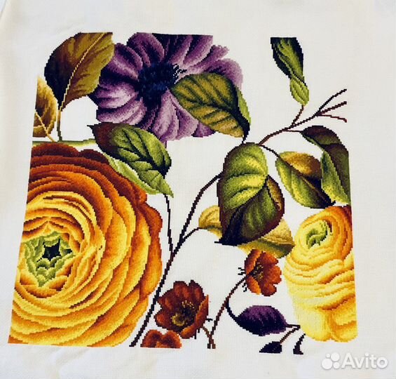 Картина вышитая крестом ручная работа