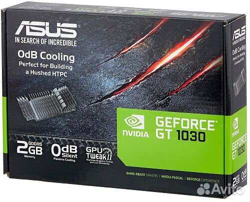 Видеокарта asus GeForce GT 1030 Silent LP 2GB (GT1