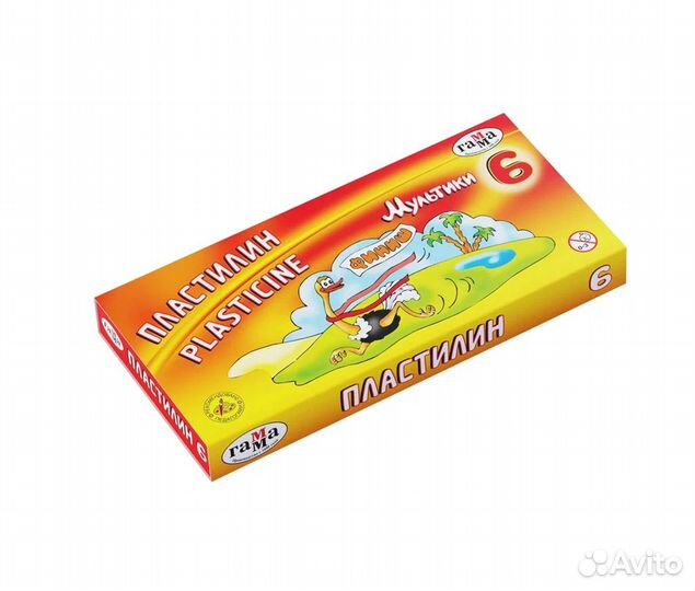 Пластилин Мультики 6цв.120гр 280015/281015