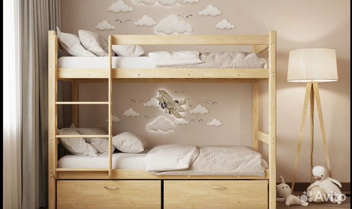 Детская двухъярусная кровать