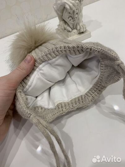 Новая зимняя шапка 3-12 мес