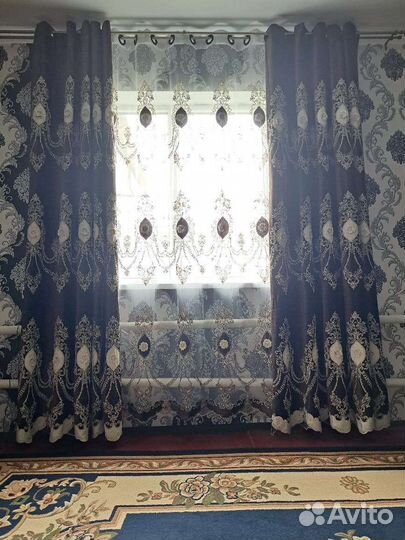 Шторы и тюль новая с кольцом