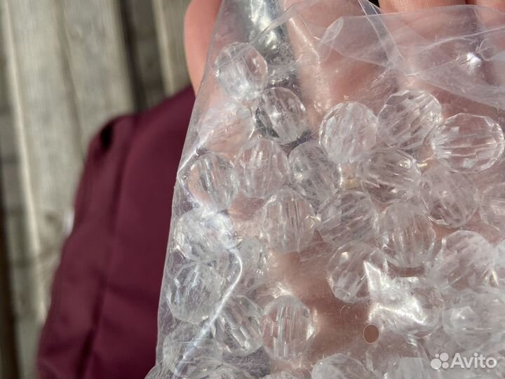 Акриловые прозрачные бусины