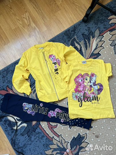Тройка костюм желтый турция 7-8 лет