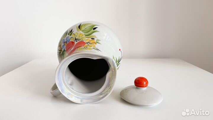 Кувшин расписной фарфор Пфз винтаж