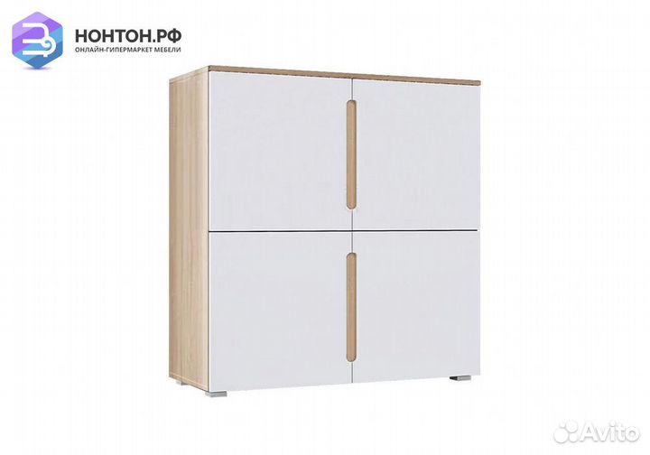 Тумба Ким белый глянец / сонома