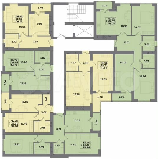 2-к. квартира, 62,3 м², 5/10 эт.