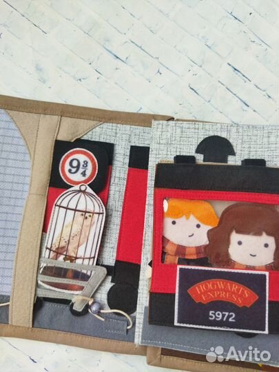 Книга из фетра Гарри Поттер