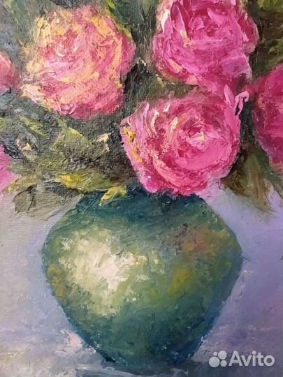 Картина маслом Розы