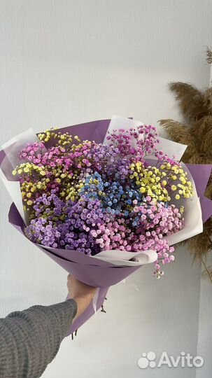 Коробки, букеты из гипсофилы с доставкой