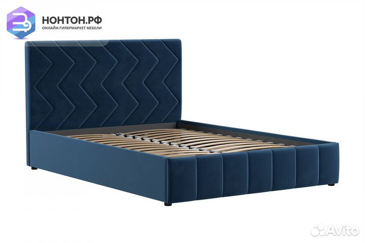 Кровать Милана синяя