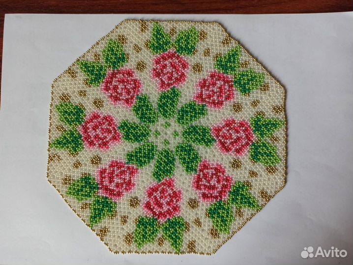 Салфетки из бисера на заказ. Датская техника 2