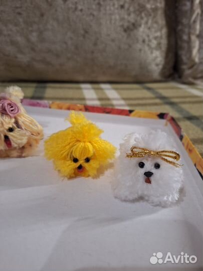 Собачки из пряжи