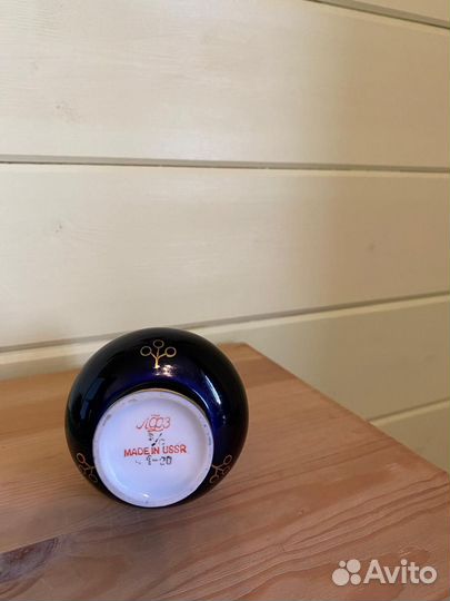 Вазочка cccp лфз конец 1970-х, Кобальт