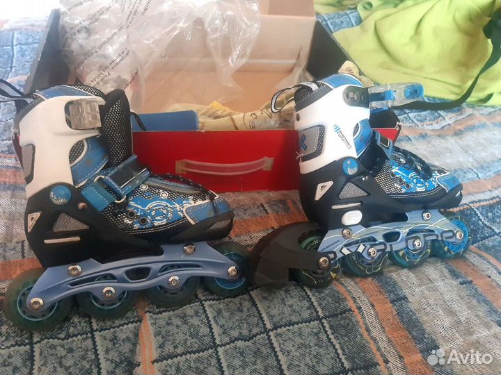 Ролики детские explore 26-29р, защита, шлем