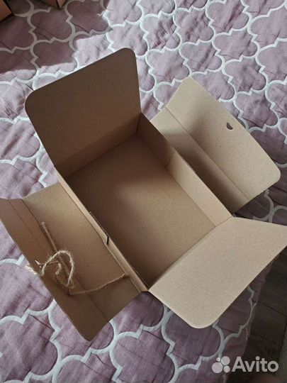 Крафт коробка с завязками