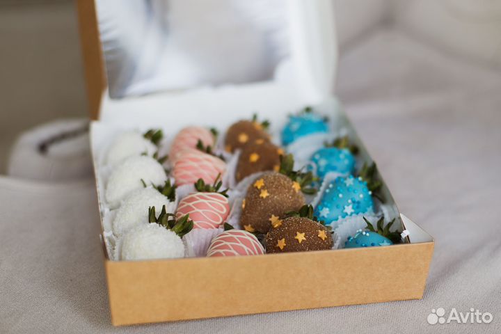 Набор клубники в бельгийском шоколаде на заказ