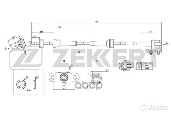 Датчик ABS задн. прав. Nissan NP300 Navara (D40)