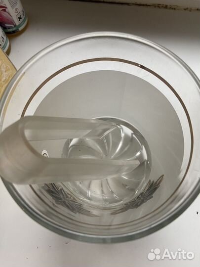 Ведро с щипчиками для льда винтаж DeValBor Италия