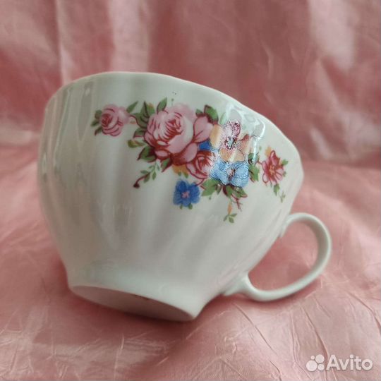 Чайные пары и сливочник, винтаж, Дулево