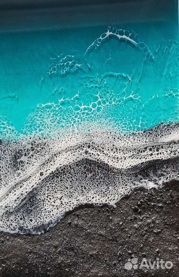 Картина Берег Исландии из эпоксидной смолы