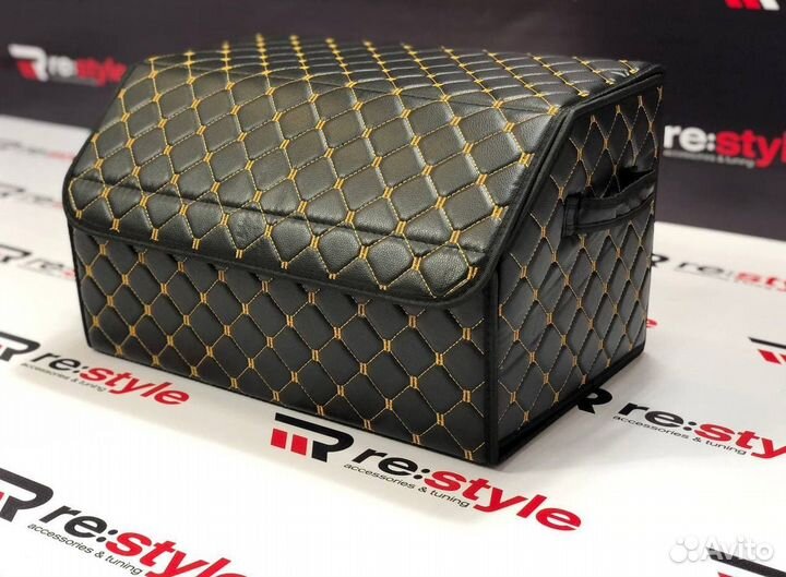 Органайзер средний Черный с золотой строчкой