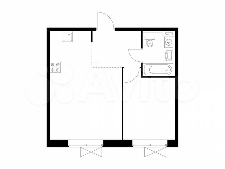 1-к. квартира, 41,3 м², 5/17 эт.