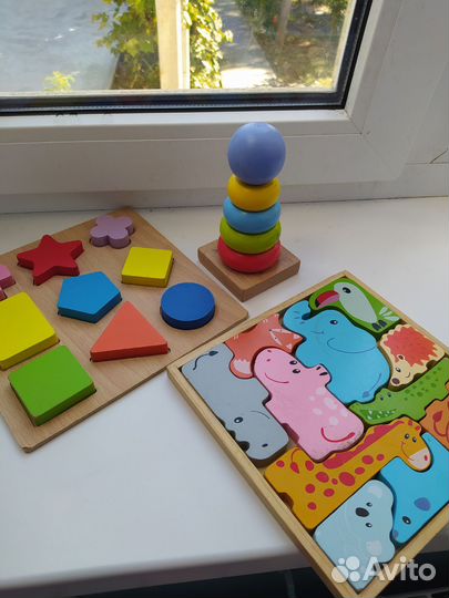 Развивающие деревянные игрушки пакетом